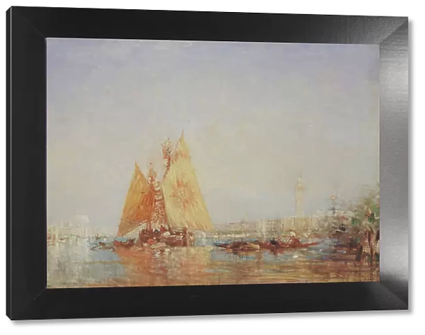 Venise, Trabaccolo à la voile jaune, between 1870 and 1890. Creator: Felix Francois Georges Philibert Ziem