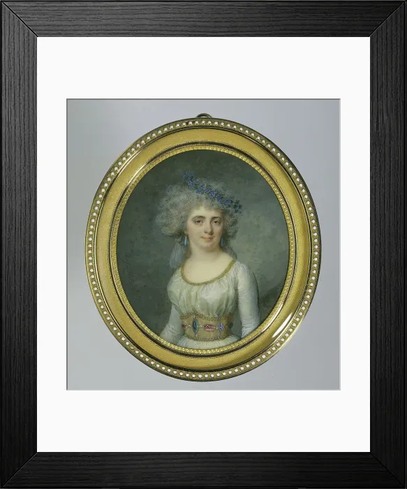 Framed Print : Portrait of Mademoiselle Raucourt, 1790. Creator: Jean Baptiste Jacques Augustin Framed Print : Portrait of Mademoiselle Raucourt, 1790. Creator: Jean Baptiste Jacques Augustin