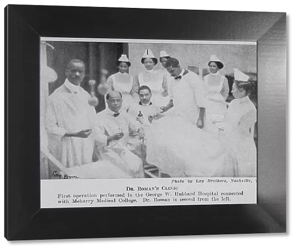 Dr. Roman's clinic; First Operation performed in the George W. Hubbard Hospital... 1922. Creator: Unknown