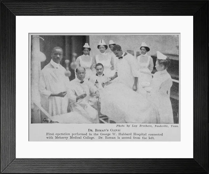 Framed Print : Dr. Roman's clinic; First Operation performed in the George W. Hubbard Hospital... 1922. Creator: Unknown Framed Print : Dr. Roman's clinic; First Operation performed in the George W. Hubbard Hospital... 1922. Creator: Unknown