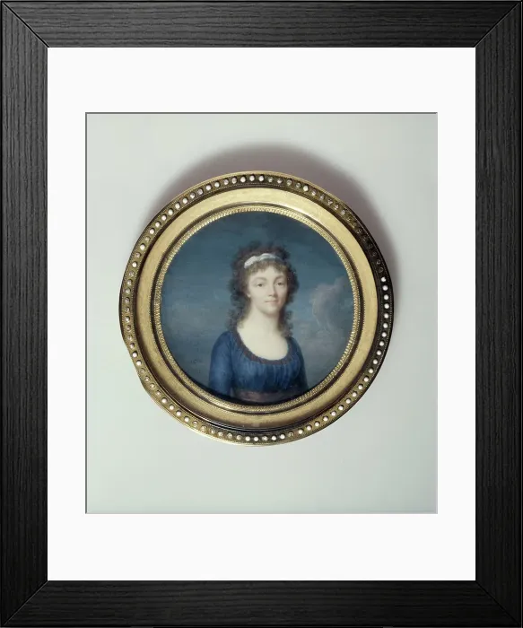 Framed Print : Portrait of a young woman, between 1794 and 1795. Creator: Jean Baptiste Jacques Augustin Framed Print : Portrait of a young woman, between 1794 and 1795. Creator: Jean Baptiste Jacques Augustin