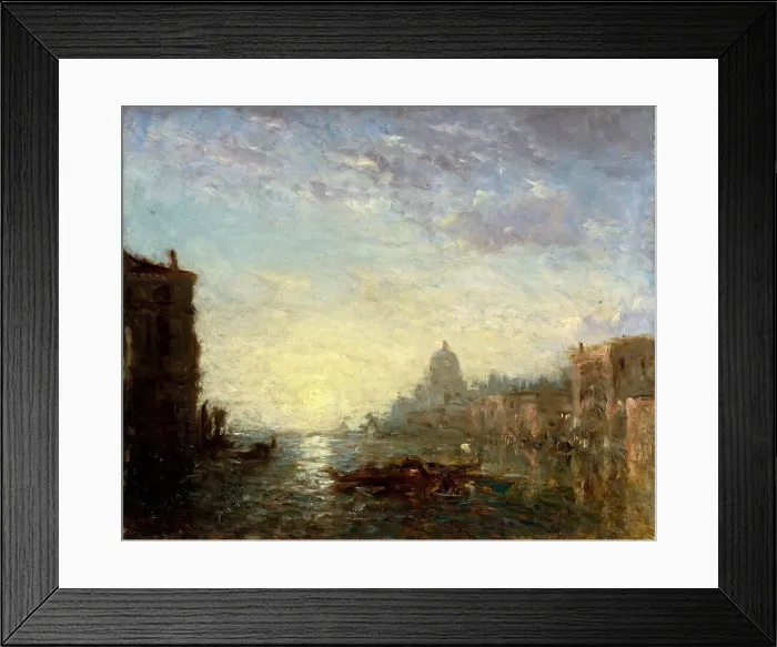 Framed Print : La Salute, effet de matin, between 1880 and 1890. Creator: Felix Francois Georges Philibert Ziem Framed Print : La Salute, effet de matin, between 1880 and 1890. Creator: Felix Francois Georges Philibert Ziem