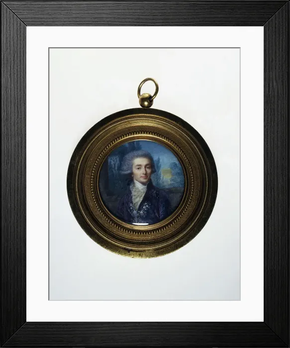 Framed Print : Portrait of Claris de Florian, 1791. Creator: Jean Baptiste Jacques Augustin