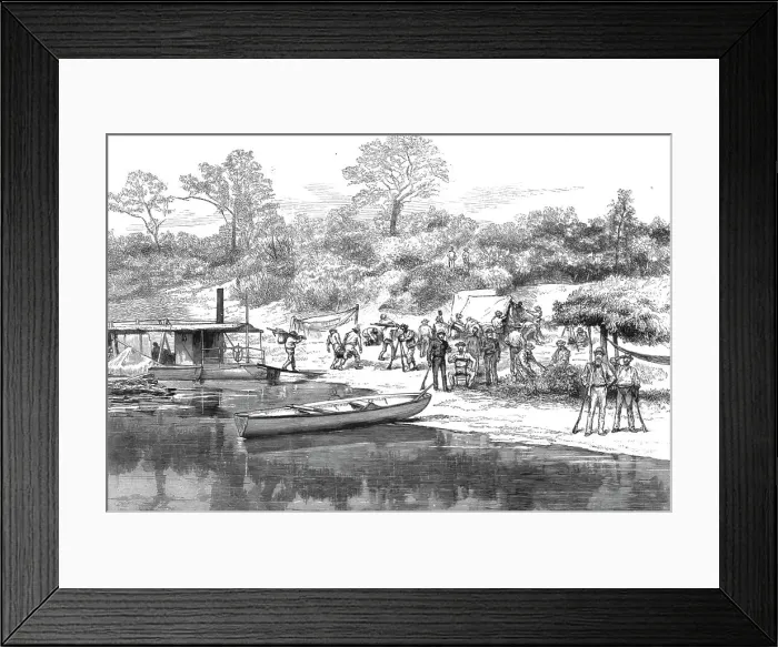 Framed Print : The Pilcomayo Expedition in South America - A halt on the way, 1890. Creator: Unknown Framed Print : The Pilcomayo Expedition in South America - A halt on the way, 1890. Creator: Unknown