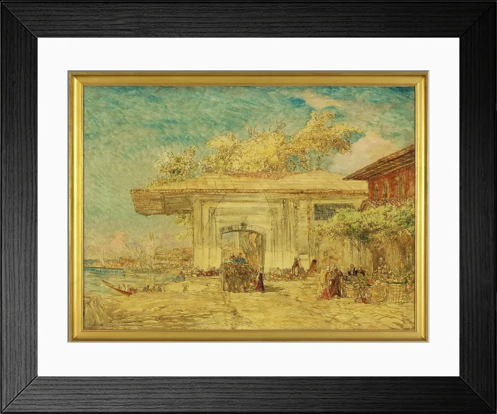 Framed Print : Constantinople, le kiosque des Janissaires, between 1880 and 1885. Creator: Felix Francois Georges Philibert Ziem Framed Print : Constantinople, le kiosque des Janissaires, between 1880 and 1885. Creator: Felix Francois Georges Philibert Ziem
