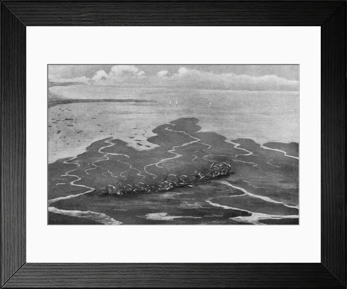 Framed Print : Trois Zeppelins detruits en trois jours. Le LZ85 a l'embouchure du Vardar... 1916. Creator: Unknown. Trois Zeppelins detruits en trois jours. Le LZ85 a l'embouchure du Vardar... 1916. Creator: Unknown Framed Print : Trois Zeppelins detruits en trois jours. Le LZ85 a l'embouchure du Vardar... 1916. Creator: Unknown. Trois Zeppelins detruits en trois jours. Le LZ85 a l'embouchure du Vardar... 1916. Creator: Unknown
