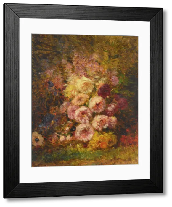 Framed Print : Pivoines. Creator: Felix Francois Georges Philibert Ziem Framed Print : Pivoines. Creator: Felix Francois Georges Philibert Ziem