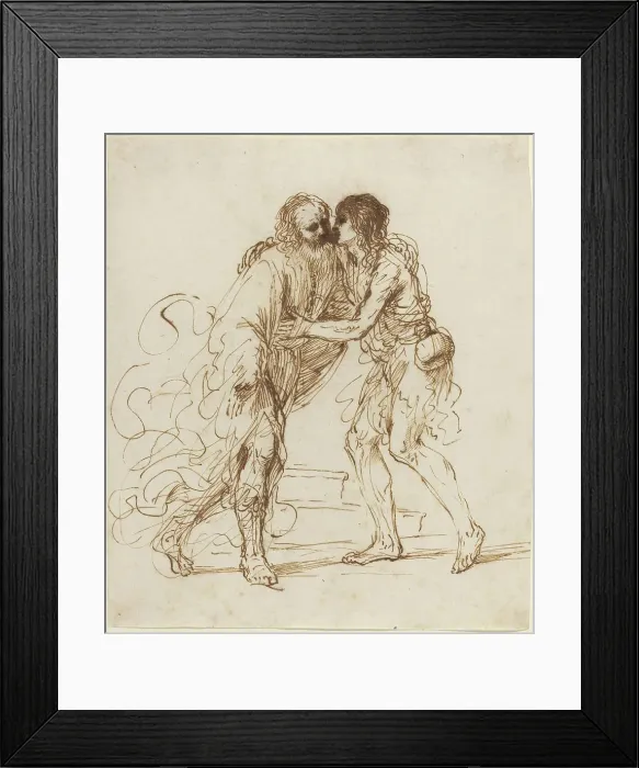 Framed Print : The Return of the Prodigal Son, c. 1640. Creator: Guercino Framed Print : The Return of the Prodigal Son, c. 1640. Creator: Guercino