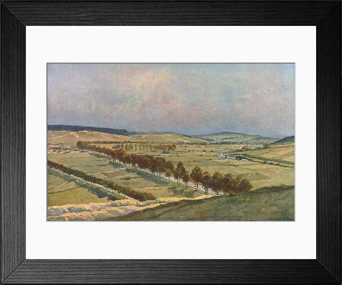 Framed Print : Les Cotes de Meuse; Saint-Mihiel et la boucle de la Meuse, c1915. Creator: Francois Flameng Framed Print : Les Cotes de Meuse; Saint-Mihiel et la boucle de la Meuse, c1915. Creator: Francois Flameng