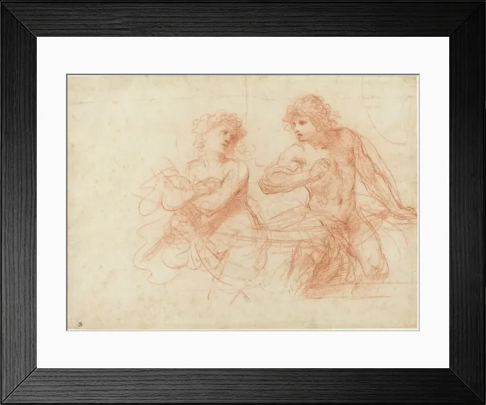 Framed Print : Amnon and Tamar, 1649. Creator: Guercino Framed Print : Amnon and Tamar, 1649. Creator: Guercino