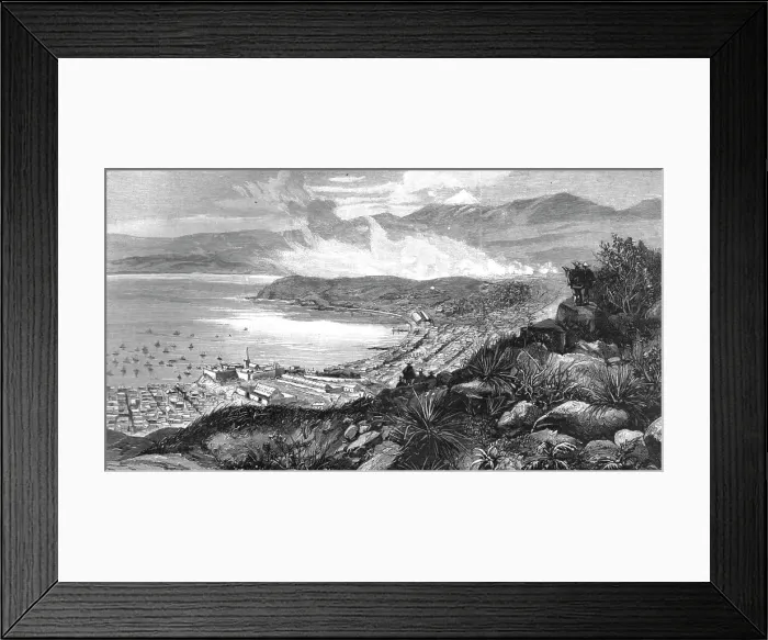 Framed Print : Valparaiso, Chile, from the Hills South-East of the City, 1891. Creator: Unknown Framed Print : Valparaiso, Chile, from the Hills South-East of the City, 1891. Creator: Unknown