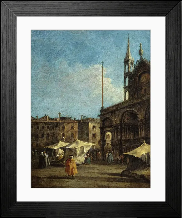 Framed Print : View of Piazza San Marco in Venice, c.1760. Creator: Francesco Guardi Framed Print : View of Piazza San Marco in Venice, c.1760. Creator: Francesco Guardi