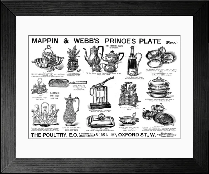 Framed Print : Mappin & Webb's Prince's Plate, 1891. Mappin & Webb's Prince's Plate, 1891 Framed Print : Mappin & Webb's Prince's Plate, 1891. Mappin & Webb's Prince's Plate, 1891