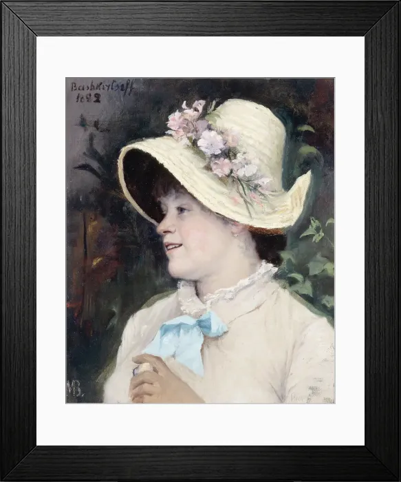 Framed Print : La Parisienne, portrait of Irma, model at the Academie Julian, 1882. Creator: Maria Konstantinowka Bashkirtseff Framed Print : La Parisienne, portrait of Irma, model at the Academie Julian, 1882. Creator: Maria Konstantinowka Bashkirtseff