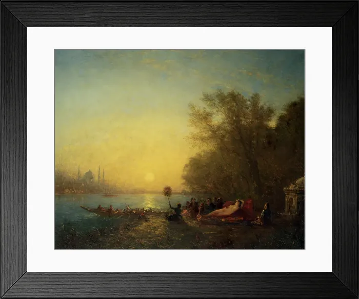 Framed Print : Constantinople, le repos de la sultane. Creator: Felix Francois Georges Philibert Ziem Framed Print : Constantinople, le repos de la sultane. Creator: Felix Francois Georges Philibert Ziem