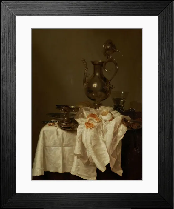 Framed Print : Still life with ewer, 1643. Creator: Willem Claesz Heda Framed Print : Still life with ewer, 1643. Creator: Willem Claesz Heda