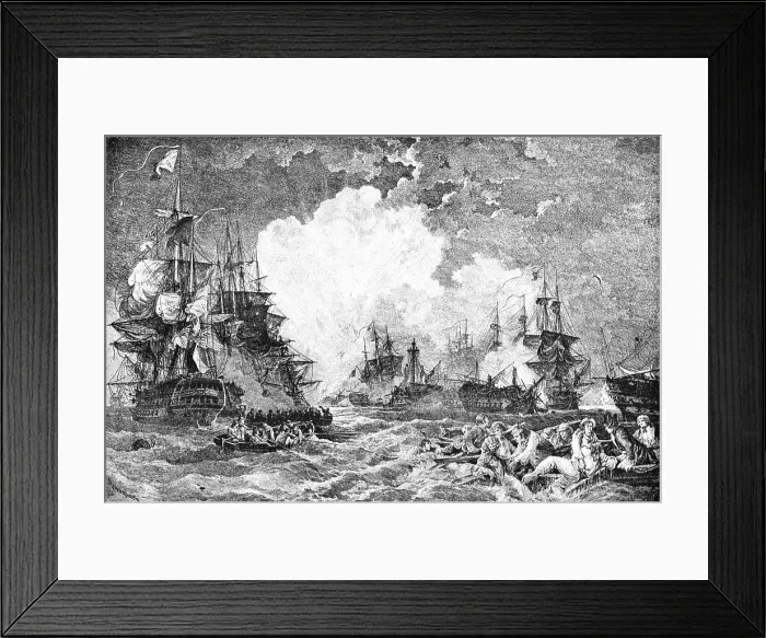 Framed Print : Battle of the Nile, August 1, 1798, after J.P.de Loutherbourg, R.A.1891. Creator: Philip James de Loutherbourg Framed Print : Battle of the Nile, August 1, 1798, after J.P.de Loutherbourg, R.A.1891. Creator: Philip James de Loutherbourg