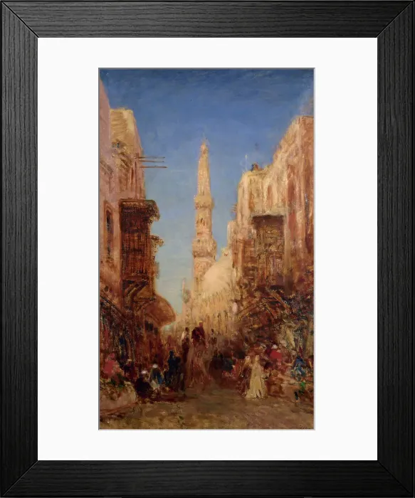 Framed Print : Rue du vieux Caire, between 1885 and 1890. Creator: Felix Francois Georges Philibert Ziem