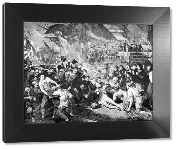 The Death of Lord Nelson in the Moment of Victory, October 21, 1805... 1891. Creator: Benjamin West