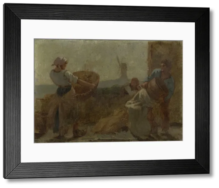 Framed Print : History of wheat: Riddling: Sketch for the school in rue Dombasle, 15th arrondissement of Paris. Creator: Paul Albert Baudouin Framed Print : History of wheat: Riddling: Sketch for the school in rue Dombasle, 15th arrondissement of Paris. Creator: Paul Albert Baudouin