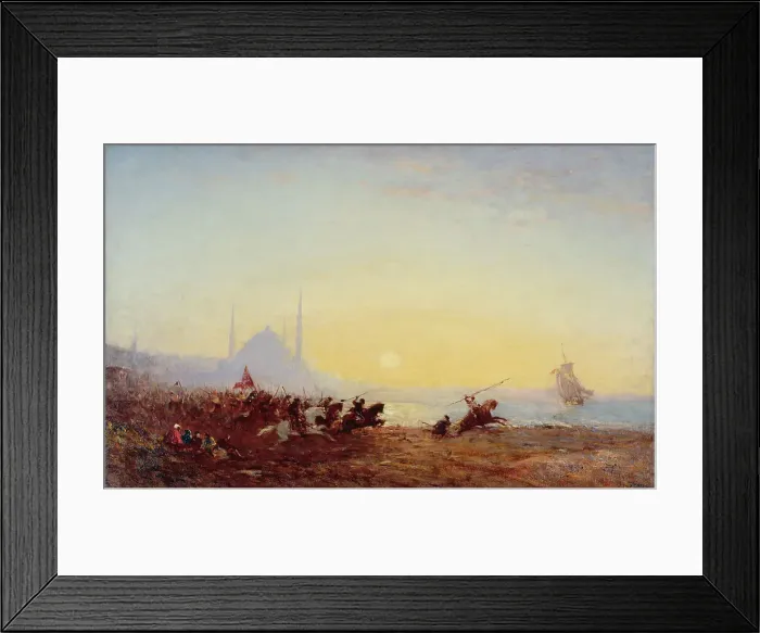 Framed Print : Fantasia à Constantinople, between 1880 and 1895. Creator: Felix Francois Georges Philibert Ziem Framed Print : Fantasia à Constantinople, between 1880 and 1895. Creator: Felix Francois Georges Philibert Ziem