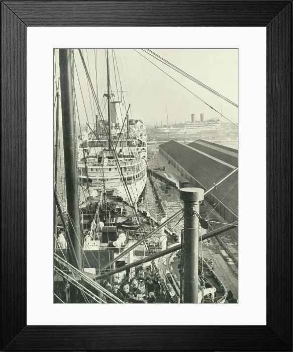 Framed Print : The Traffic Still Quickens; Still The Vessels Grow Bigger Liners In Tilbury Docks, 1937. Creator: Fox. The Traffic Still Quickens; Still The Vessels Grow Bigger Liners In Tilbury Docks, 1937. Creator: Fox Framed Print : The Traffic Still Quickens; Still The Vessels Grow Bigger Liners In Tilbury Docks, 1937. Creator: Fox. The Traffic Still Quickens; Still The Vessels Grow Bigger Liners In Tilbury Docks, 1937. Creator: Fox
