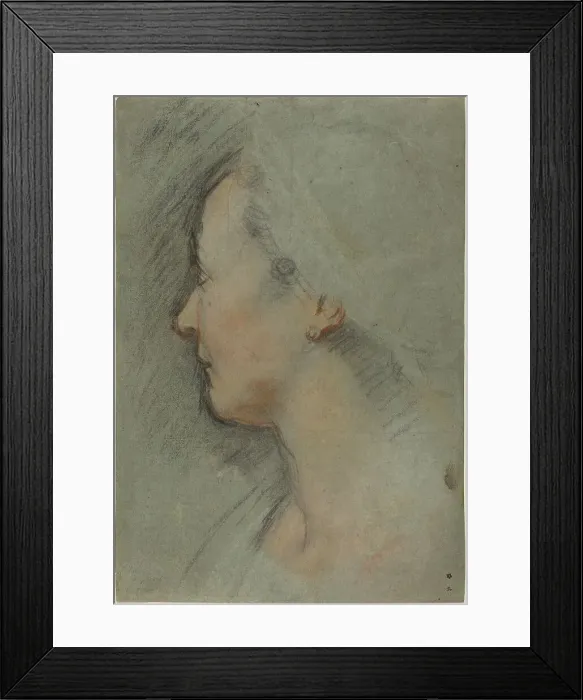 Framed Print : Head of a Woman, c. 1584. Creator: Federico Barocci Framed Print : Head of a Woman, c. 1584. Creator: Federico Barocci