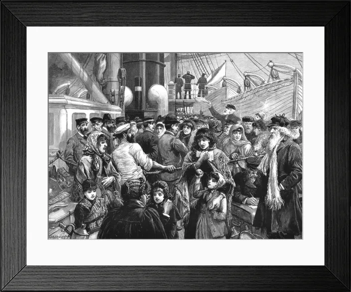 Framed Print : The Emigration of the Russian Jews - The Doctor Examining Steerage Passengers, 1891. Creator: Unknown Framed Print : The Emigration of the Russian Jews - The Doctor Examining Steerage Passengers, 1891. Creator: Unknown