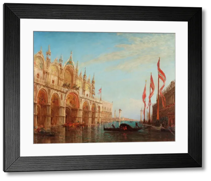 Framed Print : La place Saint-Marc, inondation de 1863, after 1863. Creator: Felix Francois Georges Philibert Ziem Framed Print : La place Saint-Marc, inondation de 1863, after 1863. Creator: Felix Francois Georges Philibert Ziem
