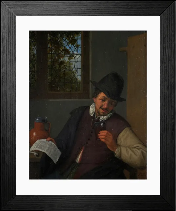 Framed Print : The Gazette, 1680. Creator: Adriaen van Ostade Framed Print : The Gazette, 1680. Creator: Adriaen van Ostade