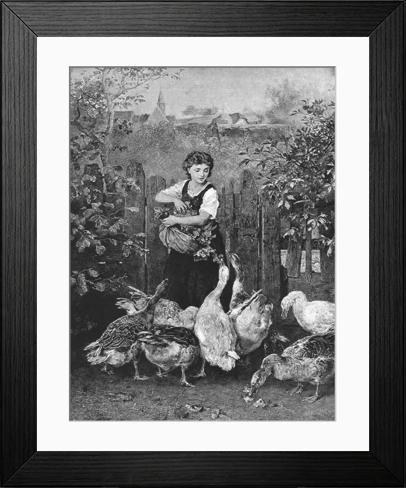Framed Print : First Come, First Served, after L Knaus, 1891. Creator: Unknown Framed Print : First Come, First Served, after L Knaus, 1891. Creator: Unknown