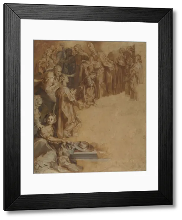Framed Print : The Presentation of the Virgin in the Temple, c. 1600. Creator: Federico Barocci Framed Print : The Presentation of the Virgin in the Temple, c. 1600. Creator: Federico Barocci
