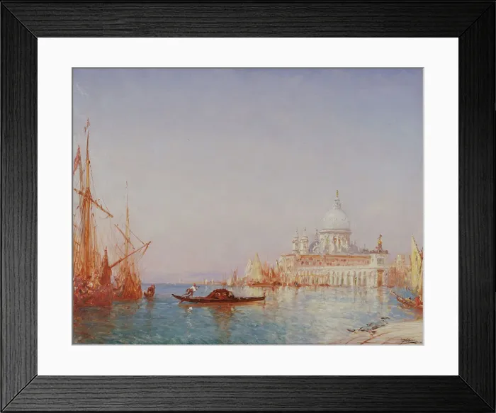 Framed Print : Venise, la Salute. Effet de matin, between 1860 and 1890. Creator: Felix Francois Georges Philibert Ziem Framed Print : Venise, la Salute. Effet de matin, between 1860 and 1890. Creator: Felix Francois Georges Philibert Ziem