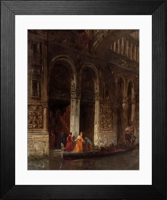 Framed Print : La sortie du Palais des Doges sous le pont des Soupirs, c.1870. Creator: Felix Francois Georges Philibert Ziem Framed Print : La sortie du Palais des Doges sous le pont des Soupirs, c.1870. Creator: Felix Francois Georges Philibert Ziem