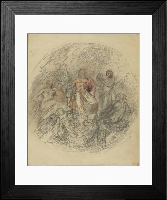 Framed Print : Study of Jove and Three Goddesses. Creator: Lorenzo Bartolini Framed Print : Study of Jove and Three Goddesses. Creator: Lorenzo Bartolini