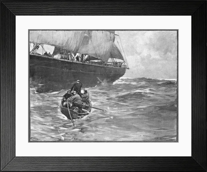 Framed Print : Nearing Home - Taking on a Pilot, after Frank Brangwyn, 1891. Creator: Unknown. Nearing Home - Taking on a Pilot, after Frank Brangwyn, 1891. Creator: Unknown Framed Print : Nearing Home - Taking on a Pilot, after Frank Brangwyn, 1891. Creator: Unknown. Nearing Home - Taking on a Pilot, after Frank Brangwyn, 1891. Creator: Unknown