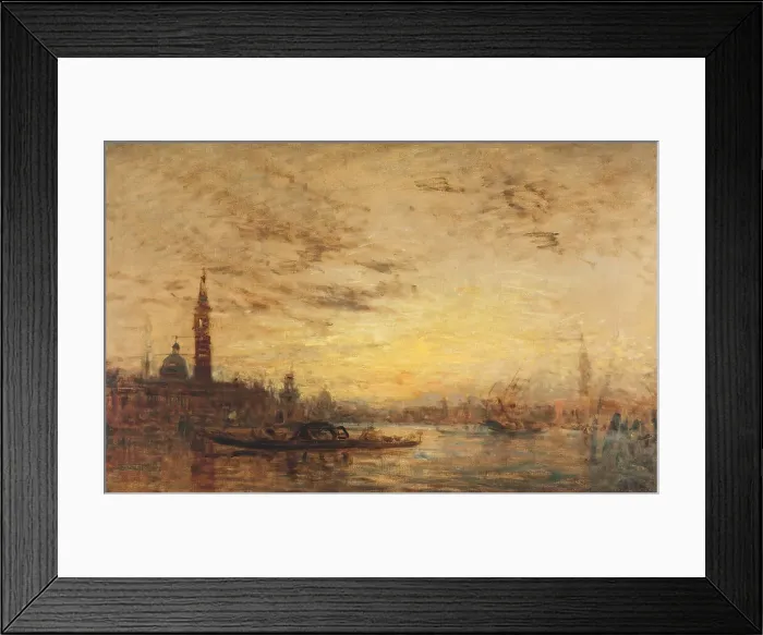 Framed Print : Venise, la Giudecca au crépuscule, between 1860 and 1890. Creator: Felix Francois Georges Philibert Ziem Framed Print : Venise, la Giudecca au crépuscule, between 1860 and 1890. Creator: Felix Francois Georges Philibert Ziem