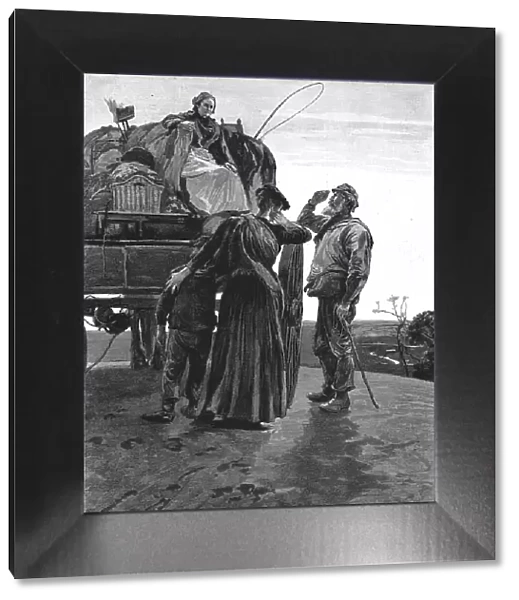 Scene from 'Tess of the D'Urbervilles', by Thomas Hardy, 1891. Creator: Daniel Albert Veresmith. Scene from 'Tess of the D'Urbervilles', by Thomas Hardy, 1891. Creator: Daniel Albert Veresmith