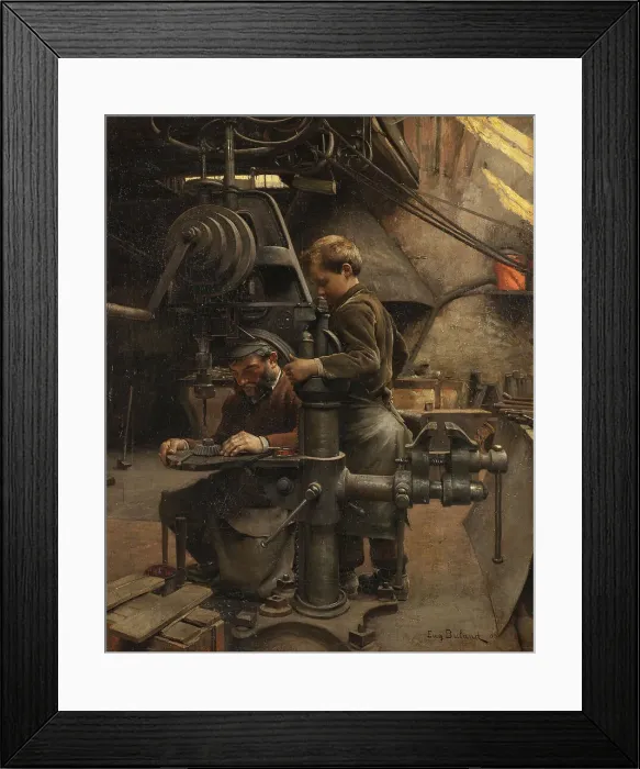 Framed Print : Un Patron (The lesson of the Apprentice), 1888. Creator: Buland, Jean-Eugène (1852-1926) Framed Print : Un Patron (The lesson of the Apprentice), 1888. Creator: Buland, Jean-Eugène (1852-1926)