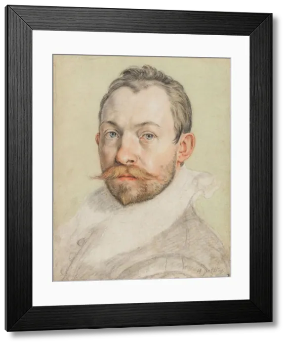 Framed Print : Self-Portrait, ca 1590. Creator: Goltzius, Hendrick (1558-1617) Framed Print : Self-Portrait, ca 1590. Creator: Goltzius, Hendrick (1558-1617)
