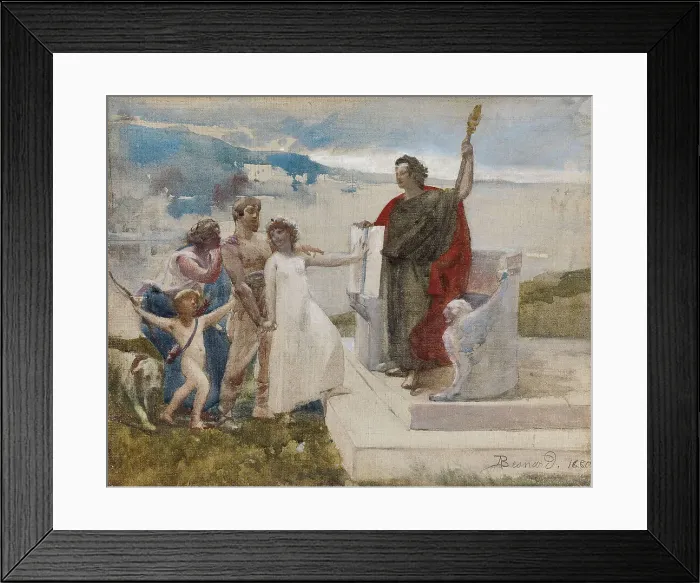 Framed Print : Sketch for the town hall of the 19th arrondissement of the City of Paris: Marriage, 1880. Creator: Paul Albert Besnard Framed Print : Sketch for the town hall of the 19th arrondissement of the City of Paris: Marriage, 1880. Creator: Paul Albert Besnard