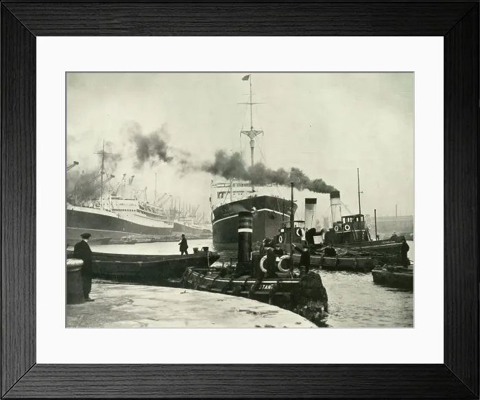 Framed Print : Into the Arena Where Ships Made Their Unending Entrances and Exits A Vessel Docking at... 1937. Creator: Fox. Into the Arena Where Ships Made Their Unending Entrances and Exits A Vessel Docking at... 1937. Creator: Fox Framed Print : Into the Arena Where Ships Made Their Unending Entrances and Exits A Vessel Docking at... 1937. Creator: Fox. Into the Arena Where Ships Made Their Unending Entrances and Exits A Vessel Docking at... 1937. Creator: Fox
