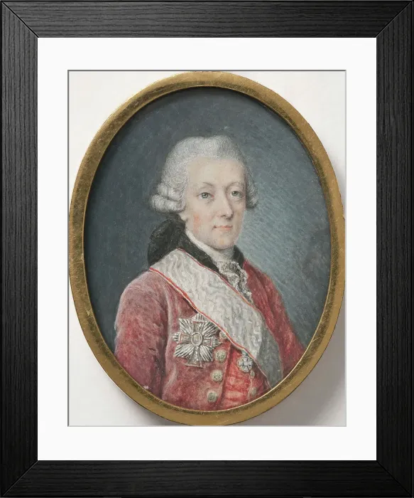 Framed Print : Portrait of Count Johann Friedrich Struensee (1737-1772). Creator: Stein, Theodor Friedrich (c. 1730-1788) Framed Print : Portrait of Count Johann Friedrich Struensee (1737-1772). Creator: Stein, Theodor Friedrich (c. 1730-1788)