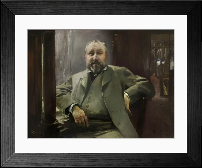 Framed Print : Portrait of Francis Magnard, 1884. Creator: Paul Albert Besnard Framed Print : Portrait of Francis Magnard, 1884. Creator: Paul Albert Besnard