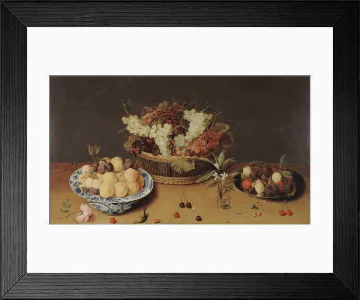 Framed Print : Still life with fruit and flowers, between 1624 and 1700. Creator: Isaak Soreau Framed Print : Still life with fruit and flowers, between 1624 and 1700. Creator: Isaak Soreau