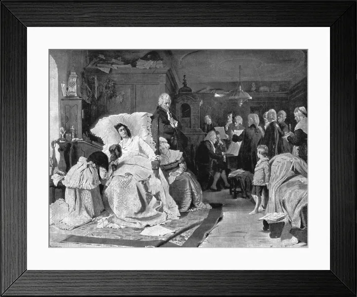Framed Print : The Mozart Centenary - Mozart's Last Moments'; after Hermann Kaulbach, 1891. Creator: Unknown. The Mozart Centenary - Mozart's Last Moments'; after Hermann Kaulbach, 1891. Creator: Unknown Framed Print : The Mozart Centenary - Mozart's Last Moments'; after Hermann Kaulbach, 1891. Creator: Unknown. The Mozart Centenary - Mozart's Last Moments'; after Hermann Kaulbach, 1891. Creator: Unknown