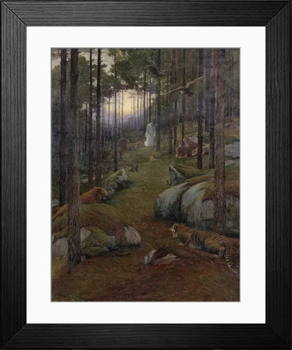 Framed Print : The charmer, 1895. Creator: Gaston Bethune Framed Print : The charmer, 1895. Creator: Gaston Bethune