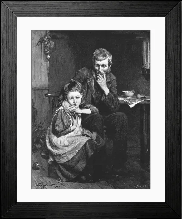 Framed Print : His Daughter's Bairn, after Arthur Hacker, 1891. Creator: Unknown. His Daughter's Bairn, after Arthur Hacker, 1891. Creator: Unknown Framed Print : His Daughter's Bairn, after Arthur Hacker, 1891. Creator: Unknown. His Daughter's Bairn, after Arthur Hacker, 1891. Creator: Unknown