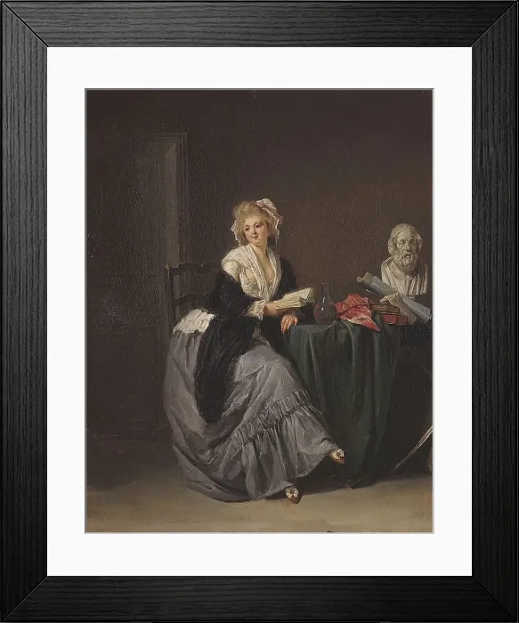 Framed Print : The reading light. Creator: Marie Marc Antoine Bilcoq Framed Print : The reading light. Creator: Marie Marc Antoine Bilcoq