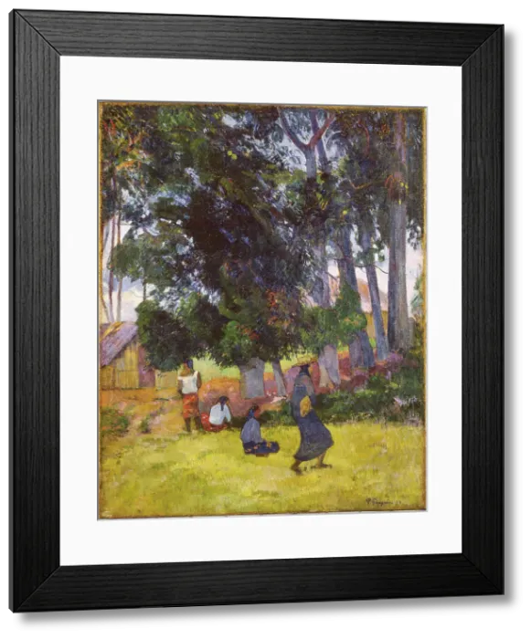 Framed Print : Paysage de Tahiti, 1892. Creator: Gauguin, Paul Eugéne Henri (1848-1903) Framed Print : Paysage de Tahiti, 1892. Creator: Gauguin, Paul Eugéne Henri (1848-1903)